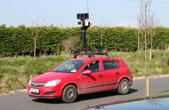 Google Street View car with Dublin registration