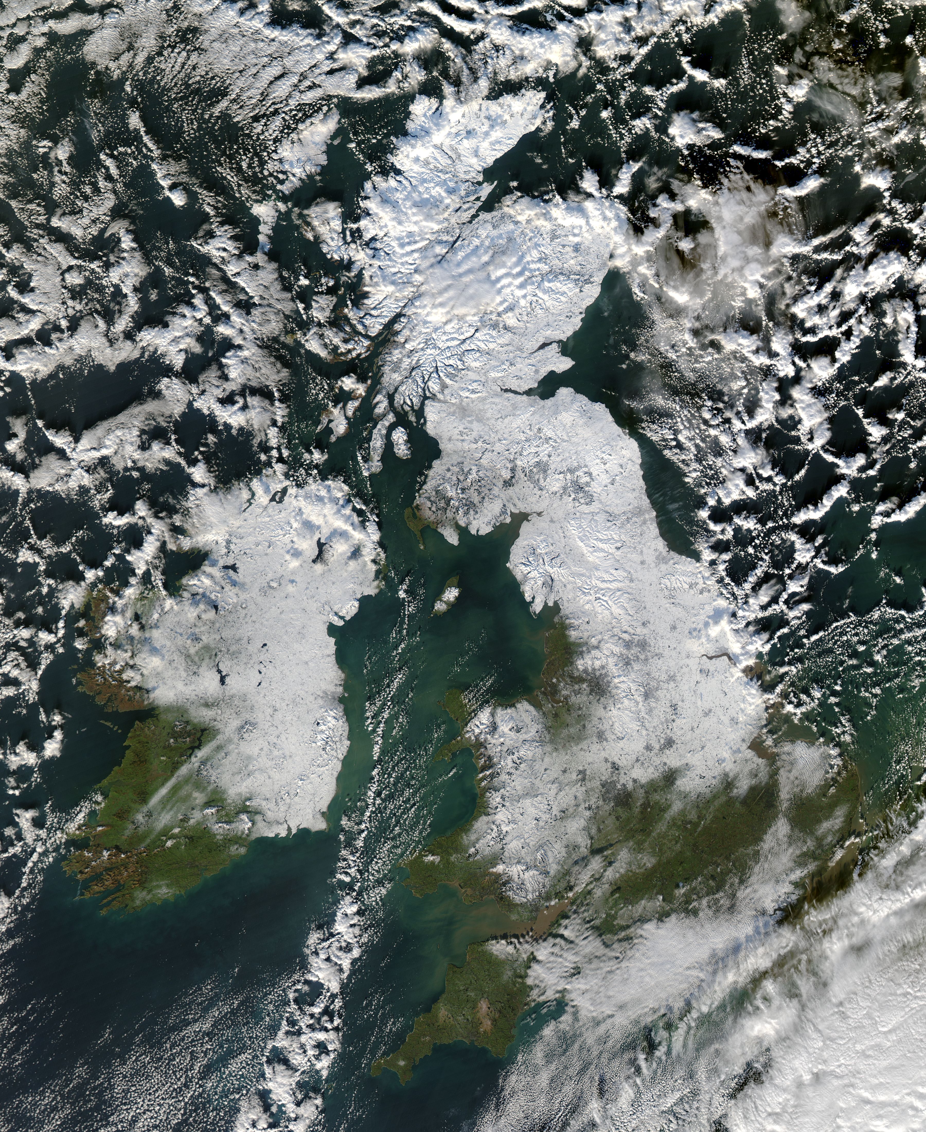 Ireland and the UK Covered in Snow