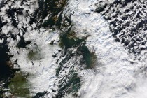 NASA image of snow covered UK in December 2010