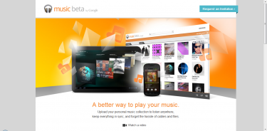 Google Music homepage