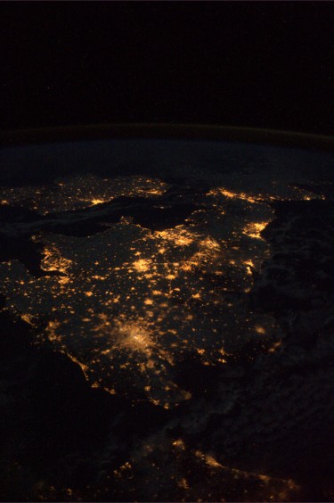 Ireland and the UK as seen from the ISS. Credit: ESA/NASA