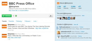 BBC press office on Twitter