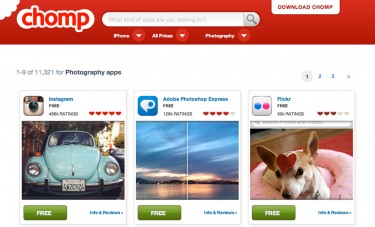 Chomp - now iOS-only app discovery engine