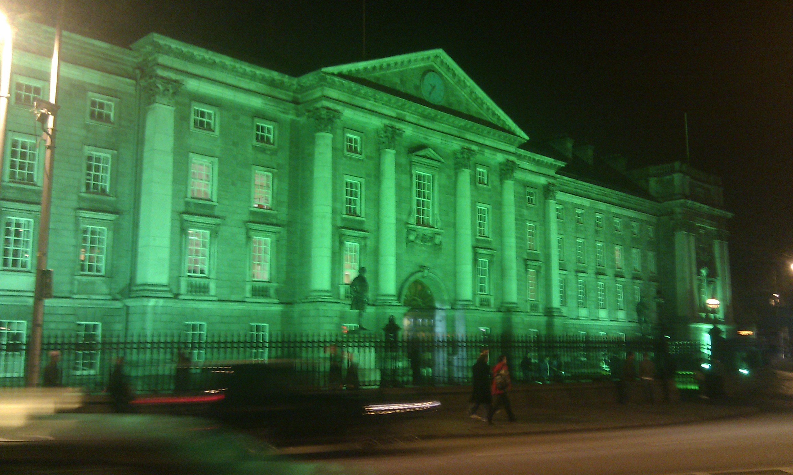 Dublin City's Trinity College at Night