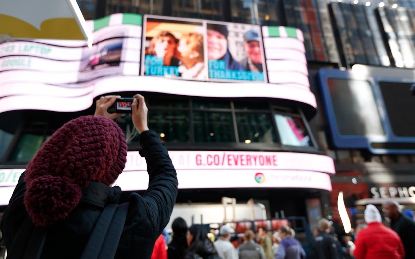 Google's For Everyone in Times Square