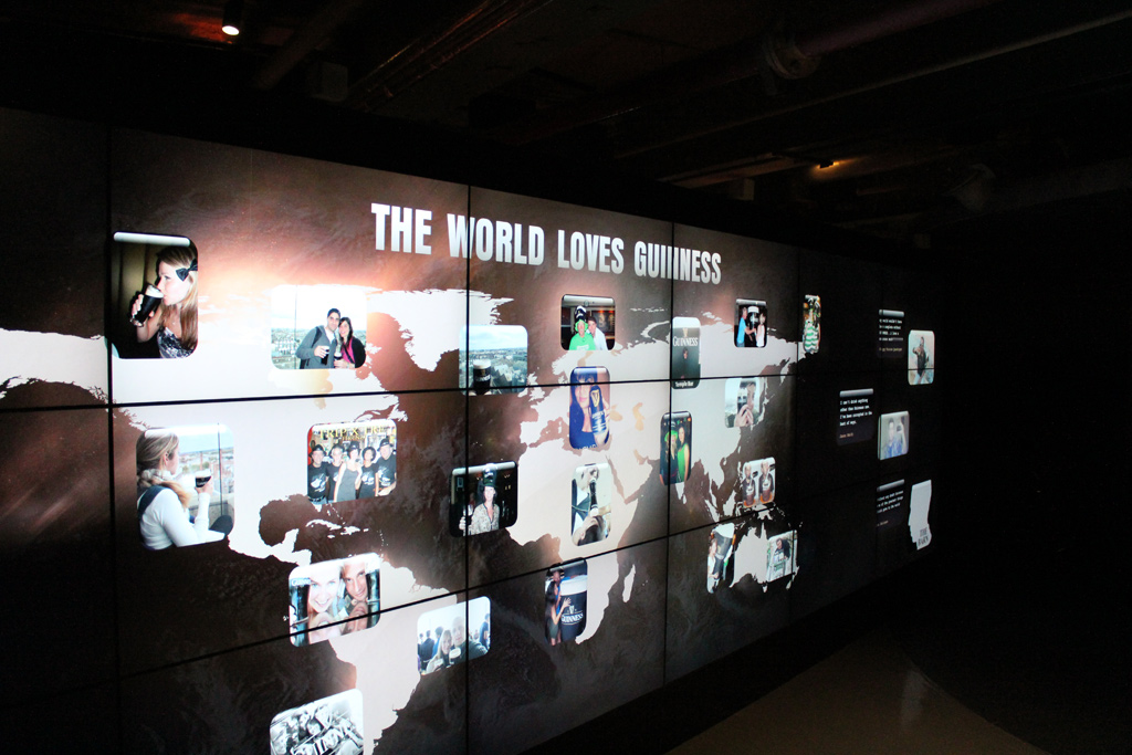 One of the highest definition displays in the world - in the Guinness Storehouse