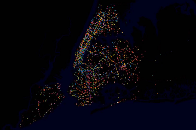 New York City public transportation visualised