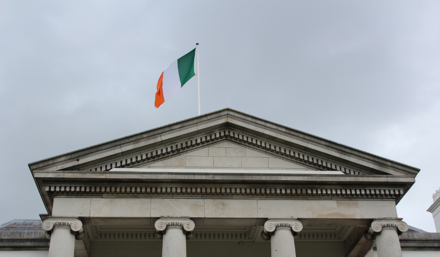 Irish flag over the President's Residence