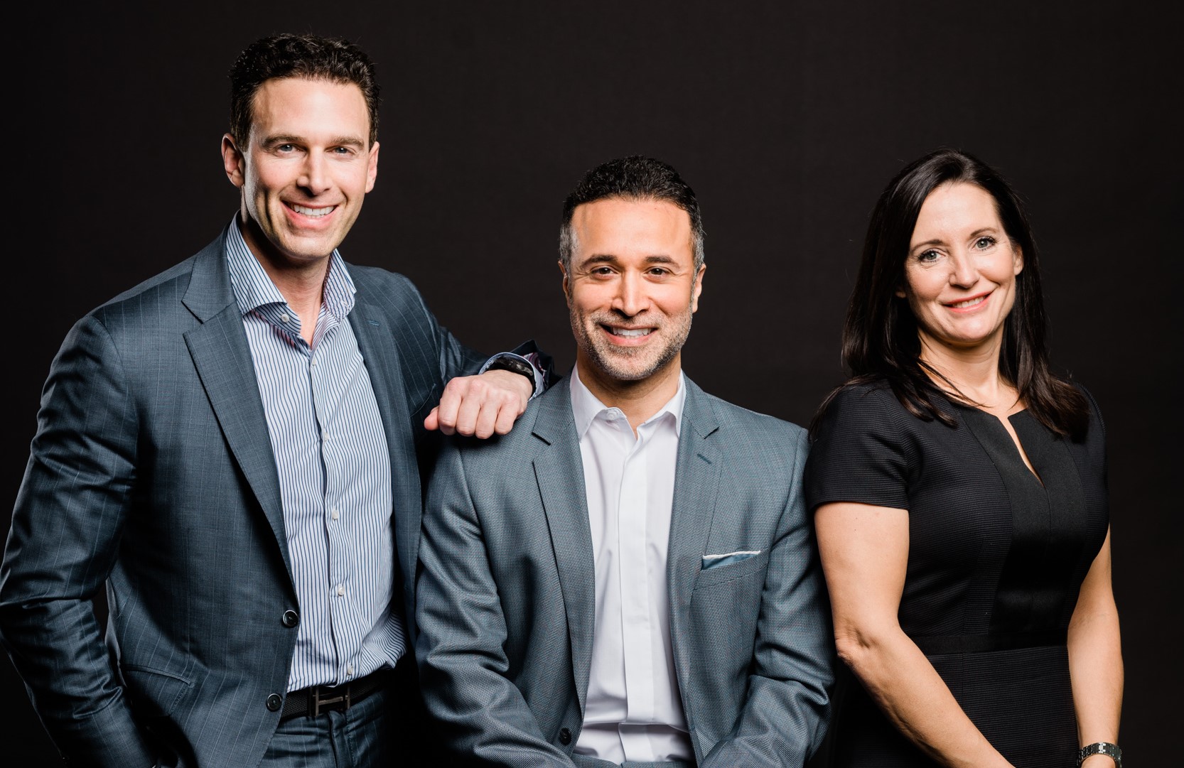 Anthony Lacavera (Chairman and Founder of Globalive), Claudio Rojas (Founder, Canadian Dream Summit) and Amanda Lang (Anchor, BNN Bloomberg) at Canadian Dream Summit 2019.