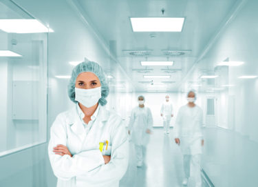 scientists modern hospital